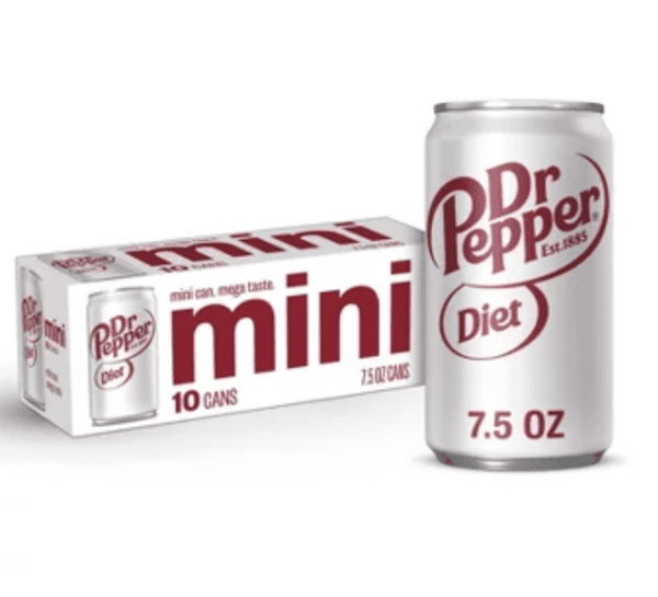 Diet Dr Pepper Soda 10pk/7.5 fl Oz Mini Cans for Sale